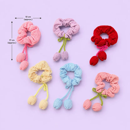 Crochet tulip hair scrunchies (1Dz) - UBKWS2049