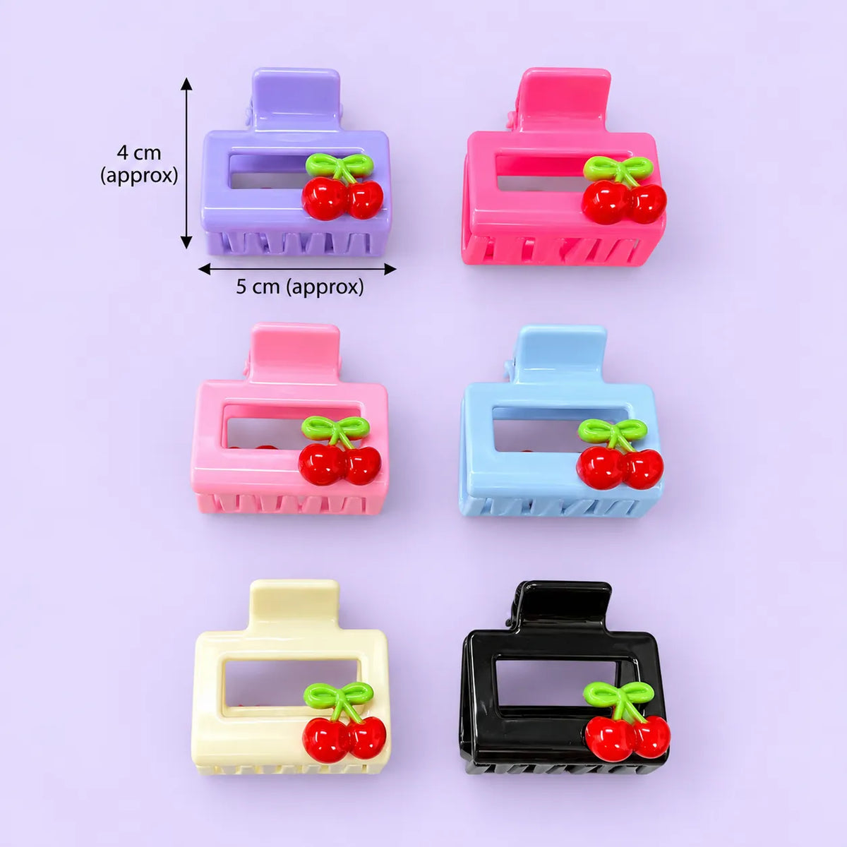 Square cherry hair claw (1Dz) - UBKWS4364