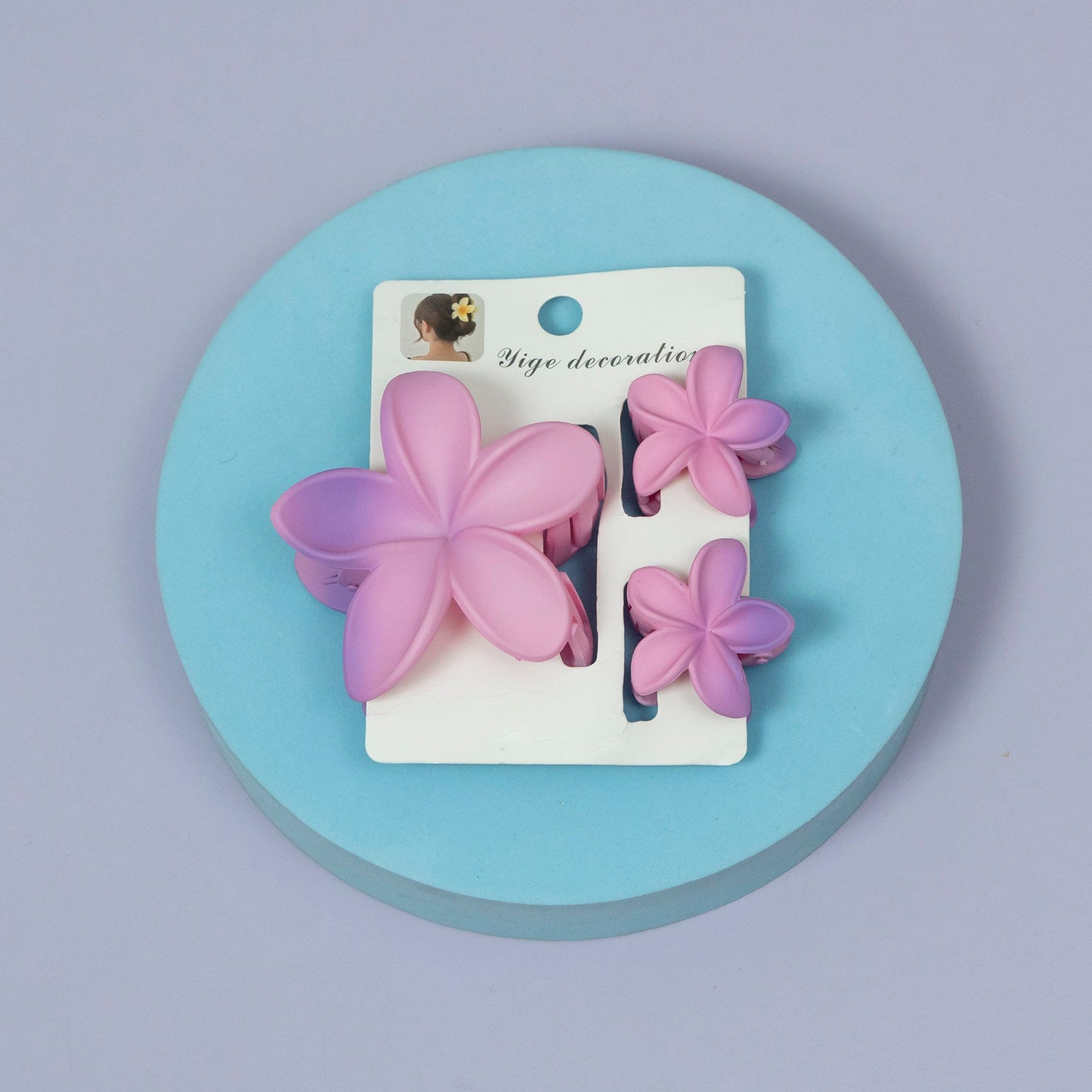 Matte Flower Hair Claw Combo (1Dz) - UBKWS2525