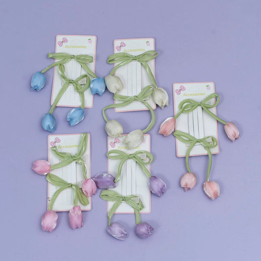 Tulip Ribbon Hair Clip (1Dz) - UBKWS2546