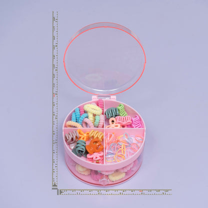 Kids 2-Layer Round Hair Accessories Storage Box Set – UBK3691