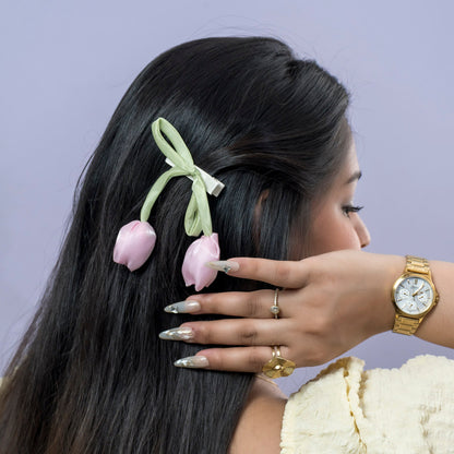 Tulip Ribbon Hair Clip (1Dz) - UBKWS2546