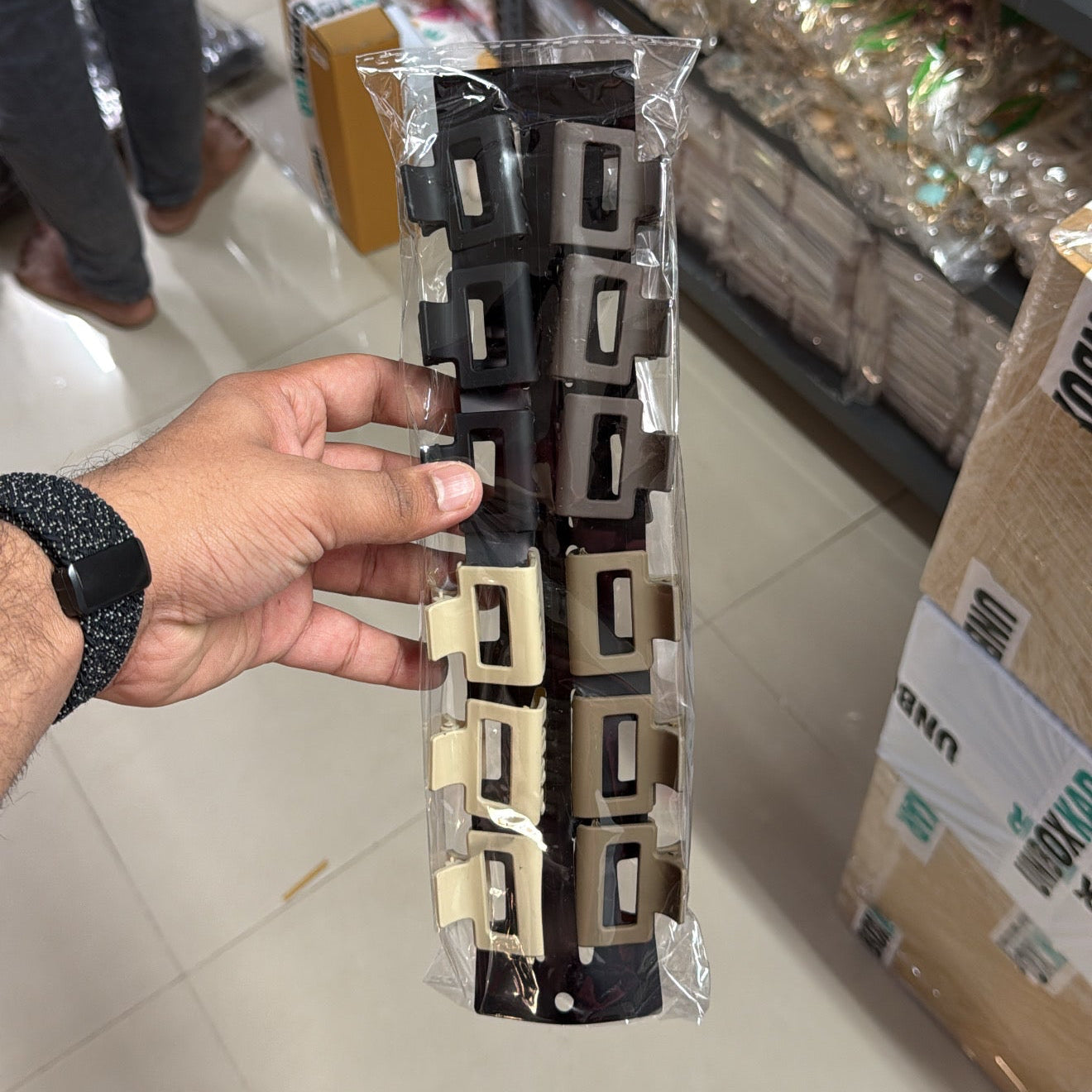 Mini Square Matte Hair Claw (12Pcs) - UBKWS1270