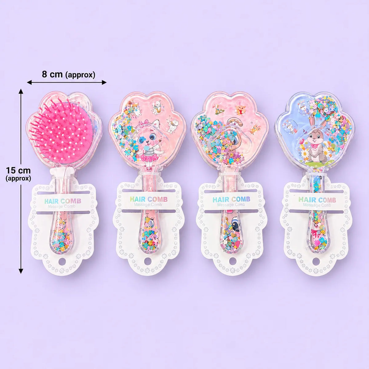 Paws Kids Glitter hair brush (1Dz) - UBKWS4330