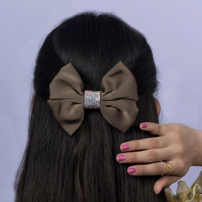 Satin Bow Crystal Clip (12Pcs) - UBKWS1190
