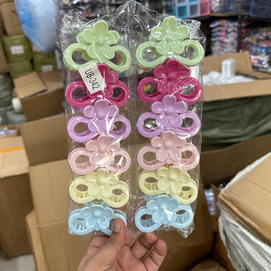 Glossy Floral Infinity Hair Claw (1Dz) - UBKWS2441