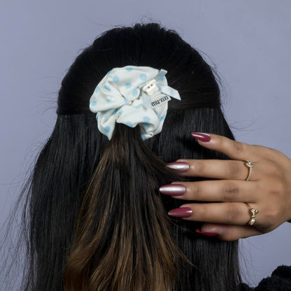 Pastel Polka & Lace Scrunchies (12Pcs) - UBKWS1148
