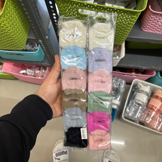 Furry Soft Square Hair Claw (12Pcs) - UBKWS1177