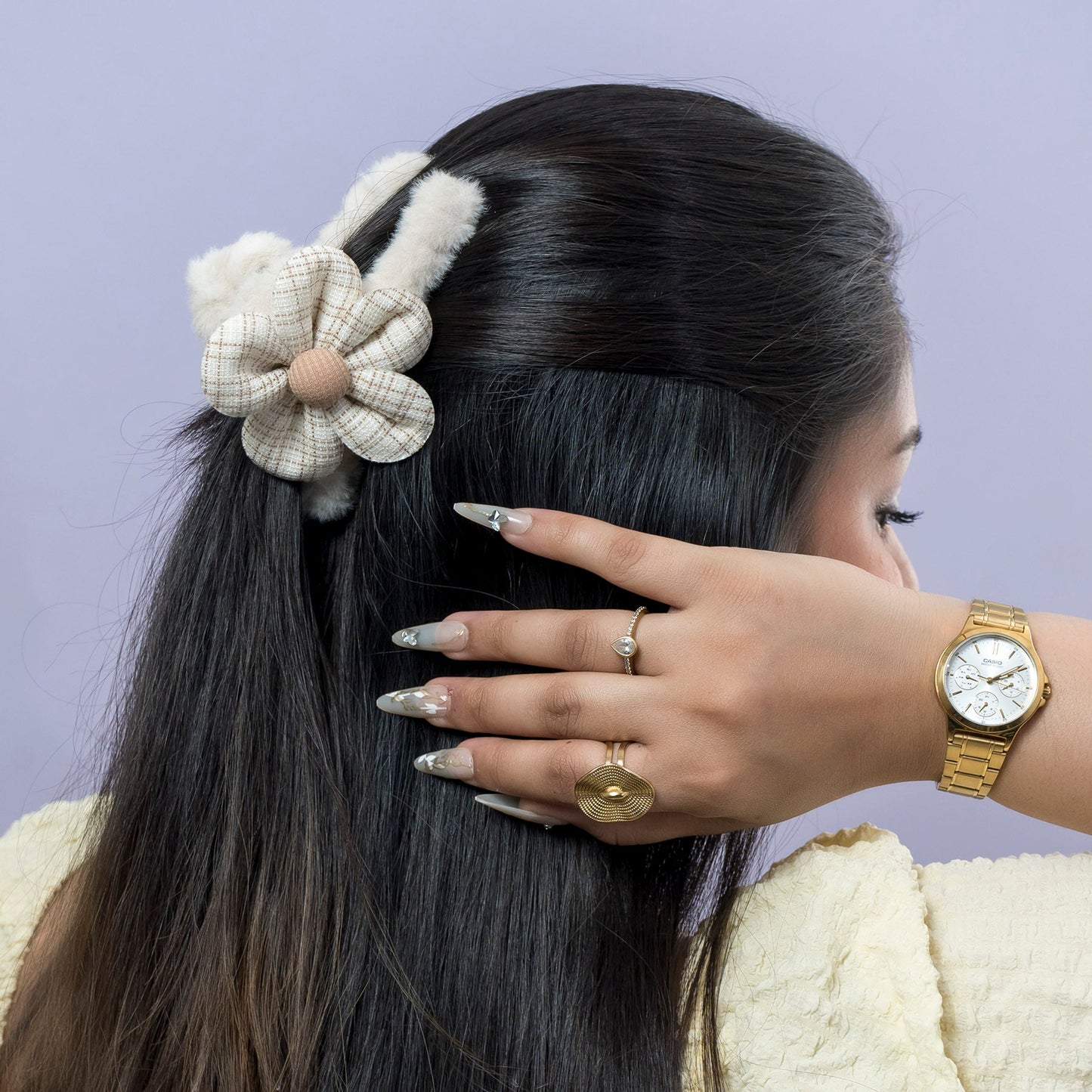 Fur Daisy Hair Claw (1Dz) - UBKWS2551