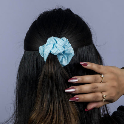 Checkered & Printed Scrunchies (12Pcs) - UBKWS1149