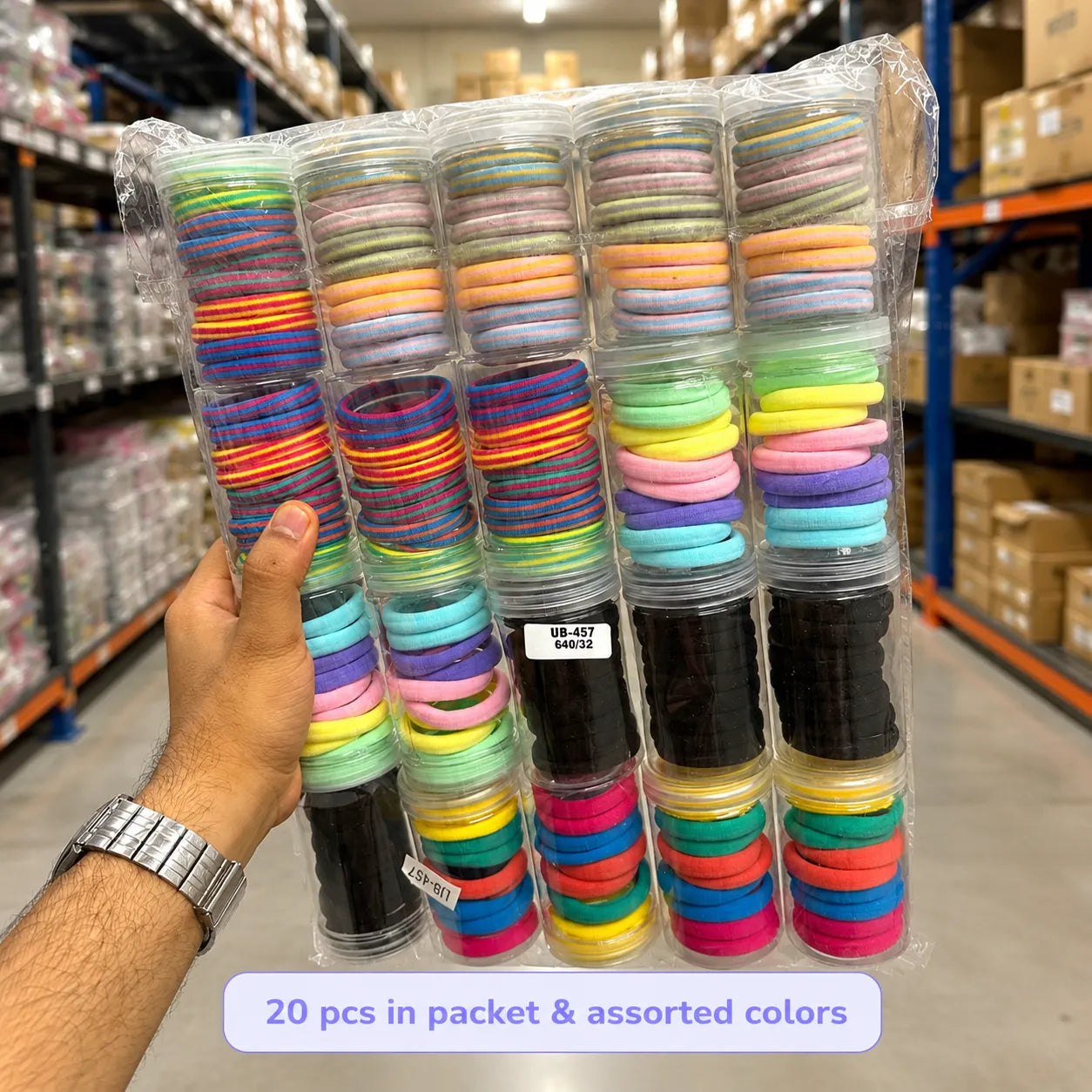 Soft hair ties Bottle  - UB-457