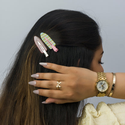 Printed Side hair pins (12 Sets) - UBKWS1050