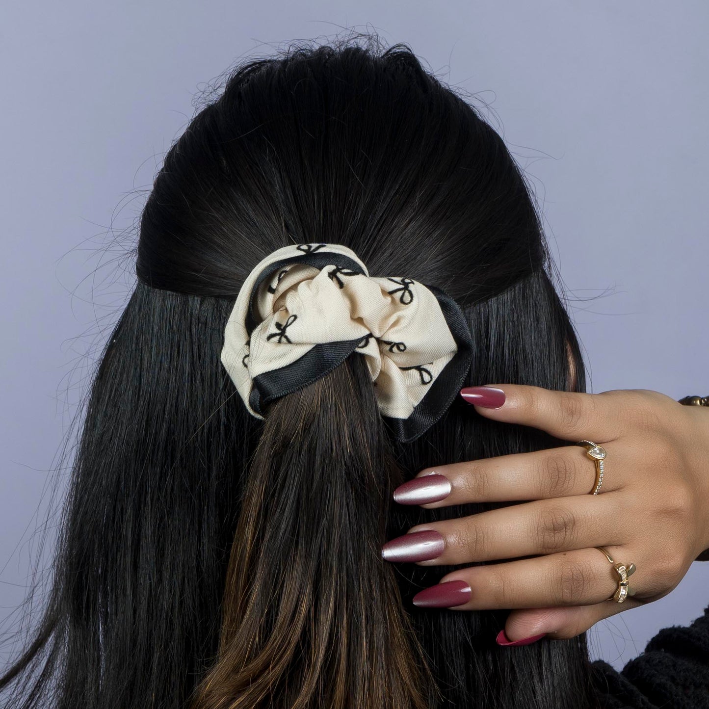 Bow Print Scrunchie (12Pcs) - UBKWS1152