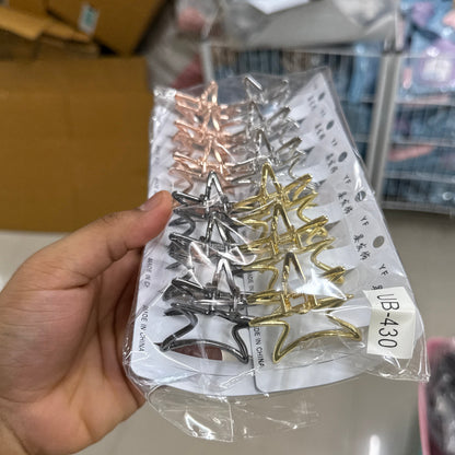 Metal Star Mini Hair Claw Clip (1Dz) - UBKWS2576