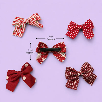Printed hair bow (10 Pcs) - UBKWS2877