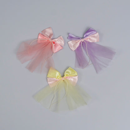 Bow mesh hair pins (12Pcs) - UBKWS1051