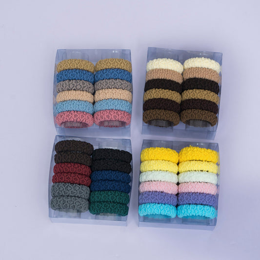 Soft Knit Hair Scrunchies (1Dz) - UBKWS2388