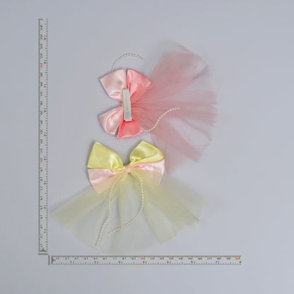Bow mesh hair pins (12Pcs) - UBKWS1051