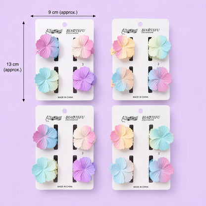 Mini Gradient hibiscus hair claw card (1Dz) - UBKWS2958