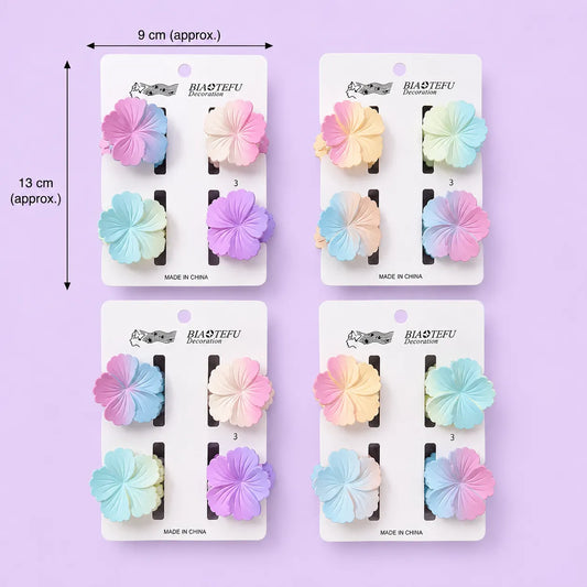 Mini Gradient hibiscus hair claw card (1Dz) - UBKWS2958