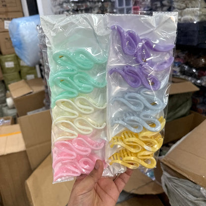 Glossy Marble Wave Hair Claw (1Dz) - UBKWS2438
