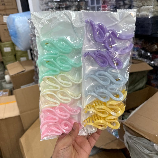 Glossy Marble Wave Hair Claw (1Dz) - UBKWS2438
