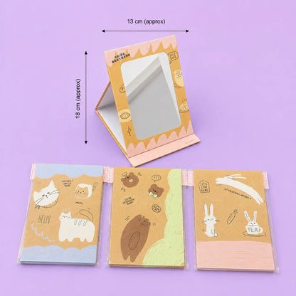 Korean foldable desk mirror (1Dz) - UBKWS4206