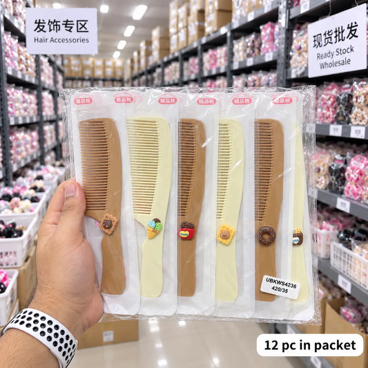 Miniature pastel hair comb (1Dz) - UBKWS4236