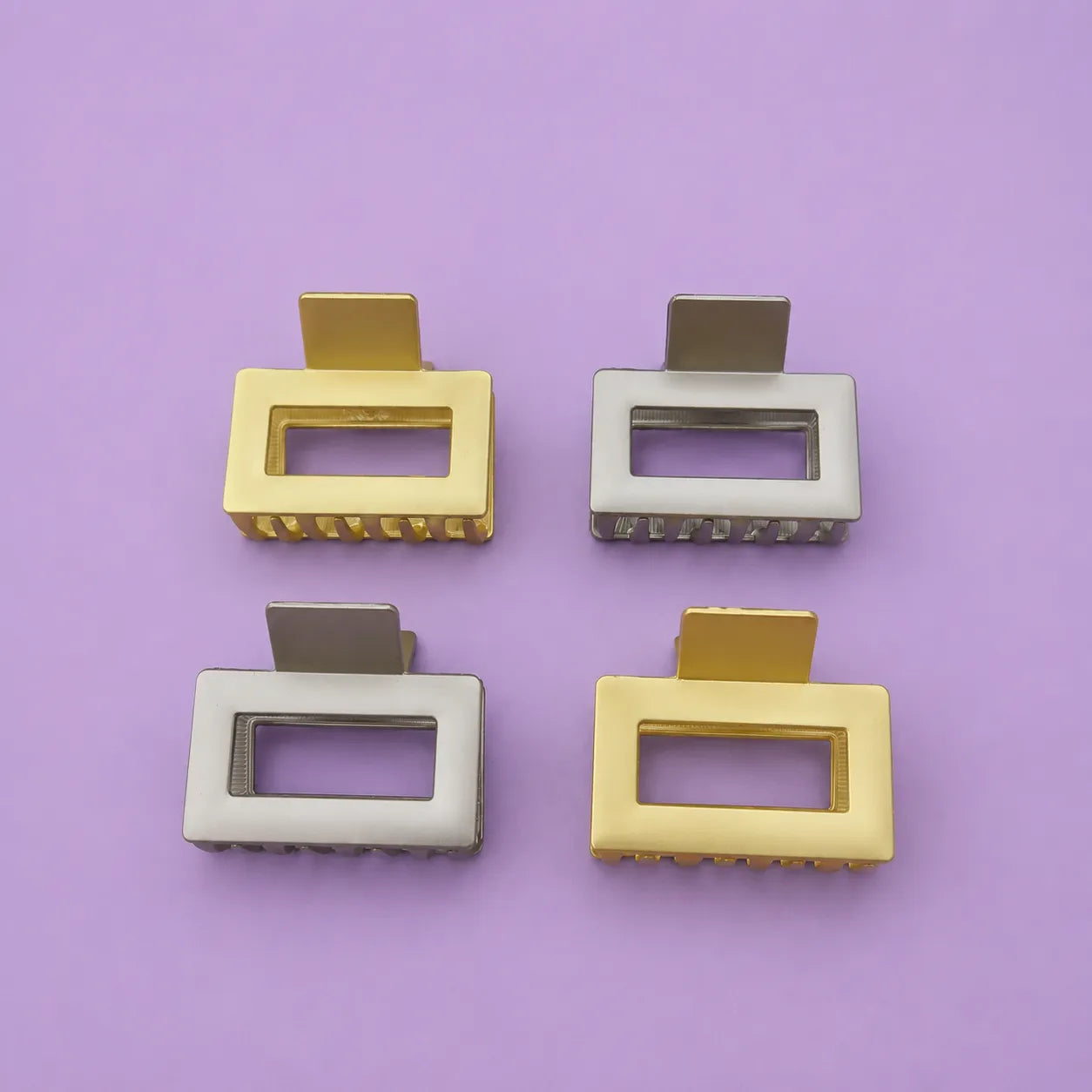 Square Matt metal hair claw (1Dz) - UBKWS2801