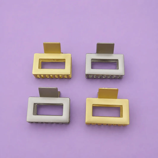 Square Matt metal hair claw (1Dz) - UBKWS2801