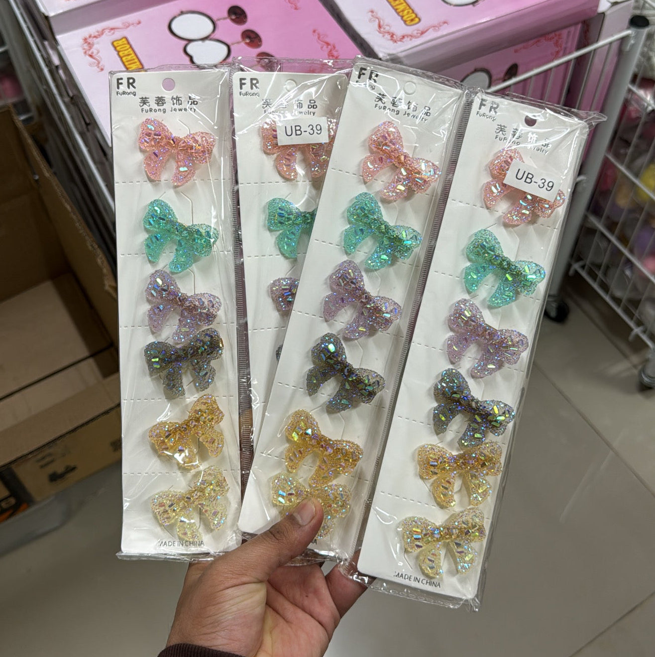Glitter hair pins (Pack of 12) - UBKWS770