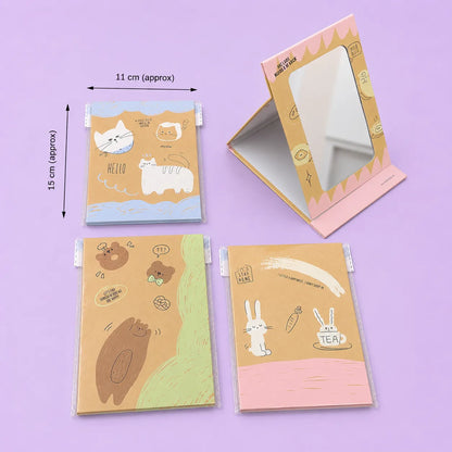 Korean foldable desk mirror (1Dz) - UBKWS4202