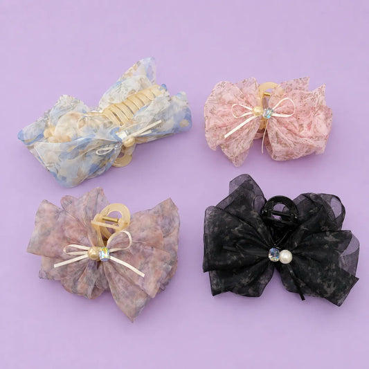 Pinterest bow hair claw clip (1Dz) - CP-188