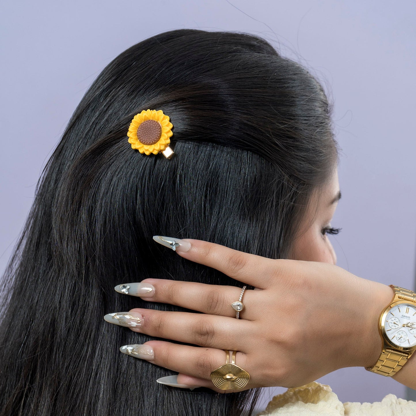 Sunflower Hair Accessories Set (10 Pair) - UBKWS2558