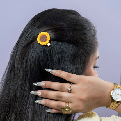 Sunflower Hair Accessories Set (10 Pair) - UBKWS2558