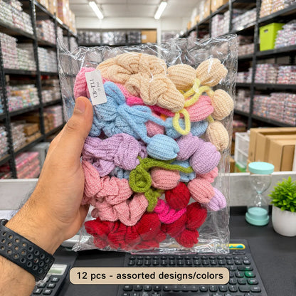 Crochet tulip hair scrunchies (1Dz) - UBKWS2049