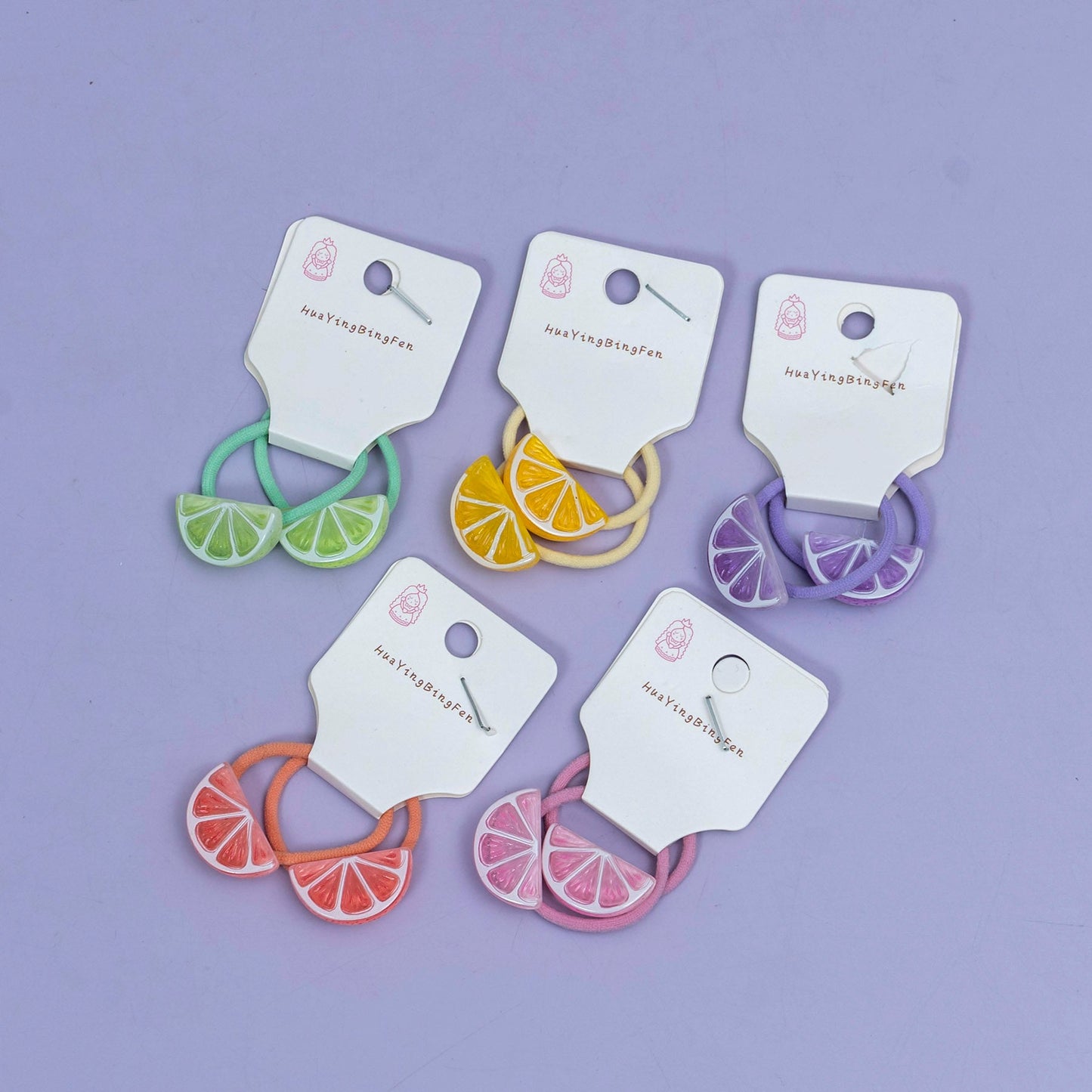 Citrus Slice Hair Rubber Set (10 Pair) - UBKWS2559