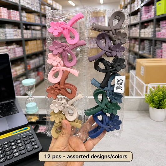 Matt flower hair claw (1Dz) - UBKWS2934