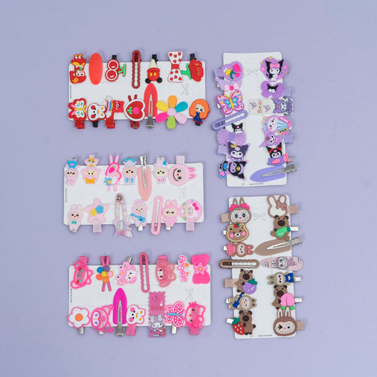 Kids Cartoon Hair Clip Set (1Dz) - UBKWS2561