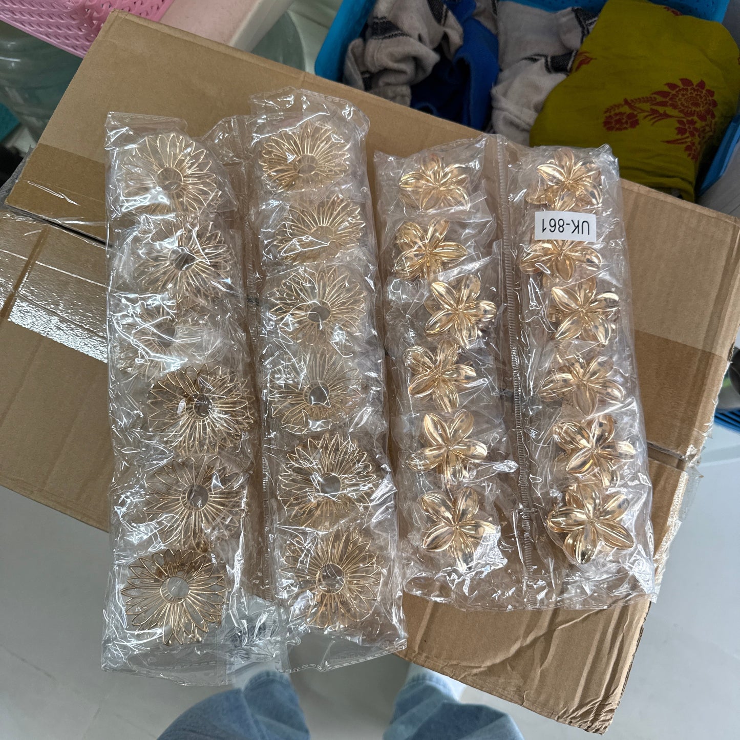 Metal hawaii hair claw (12Pcs) - UBKWS112