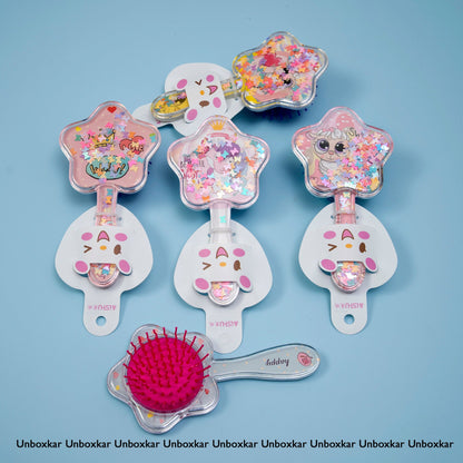 Star Glitter mini Hair Brush (Pack of 12)  - UBKWS539