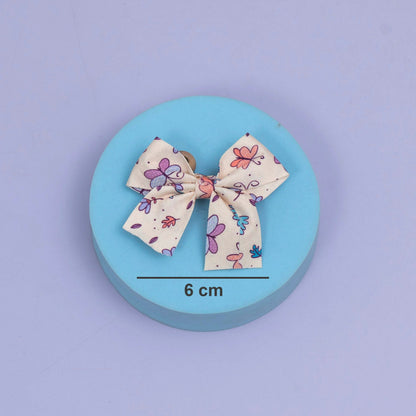 Floral Printed Bow Hair Clip (10Pcs) - UBKWS2565