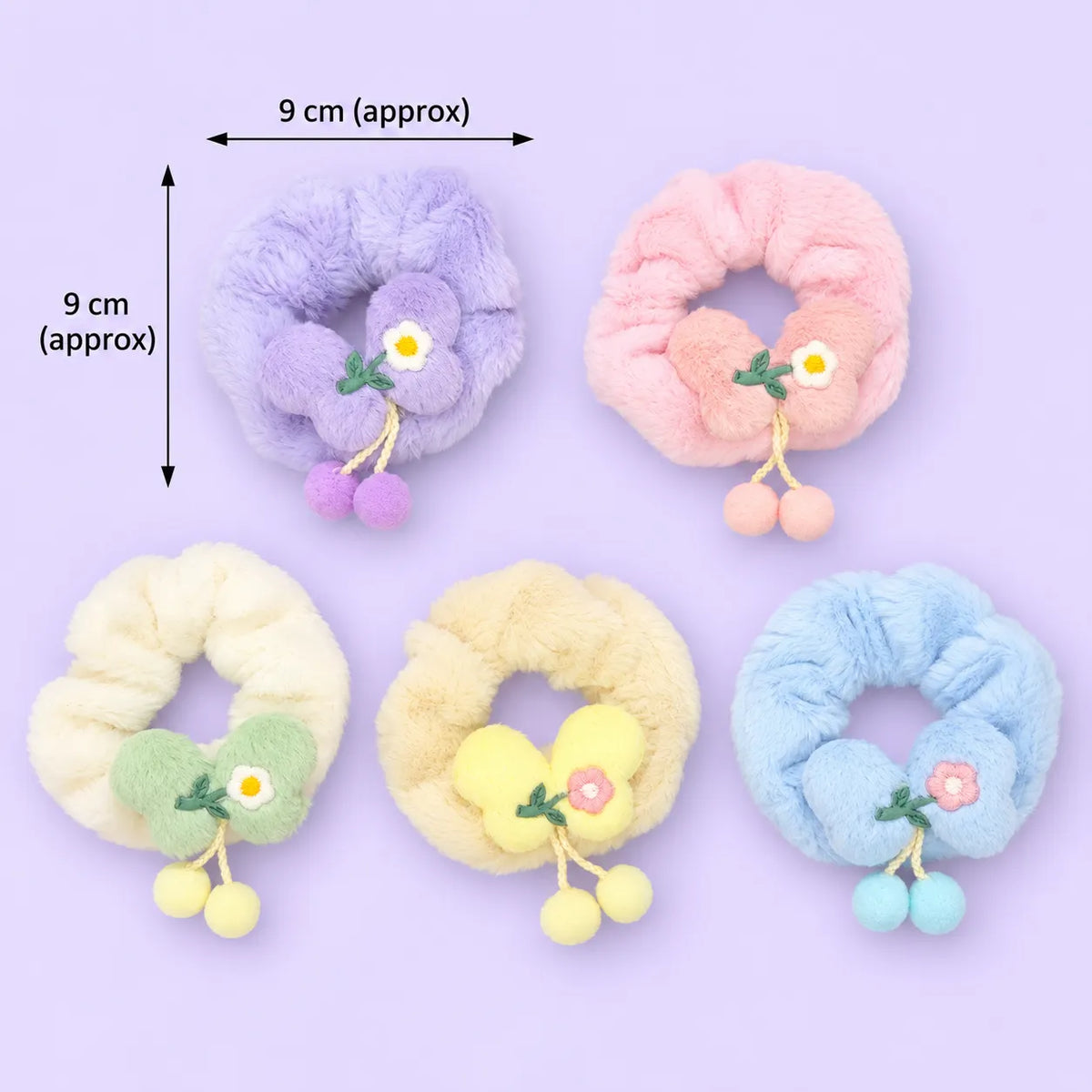 korean Fur har scrunchies (1Dz) - UBKWS4256