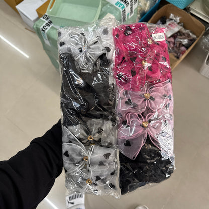 Polka Dot Bow Hair Claw (12Pcs) - UBKWS1172