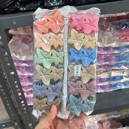 Matte Double Star Hair Claw (1Dz) - UBKWS2440