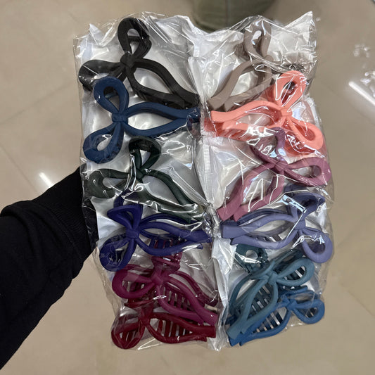 Matte Bow Hair Claw (12Pcs) - UBKWS1135