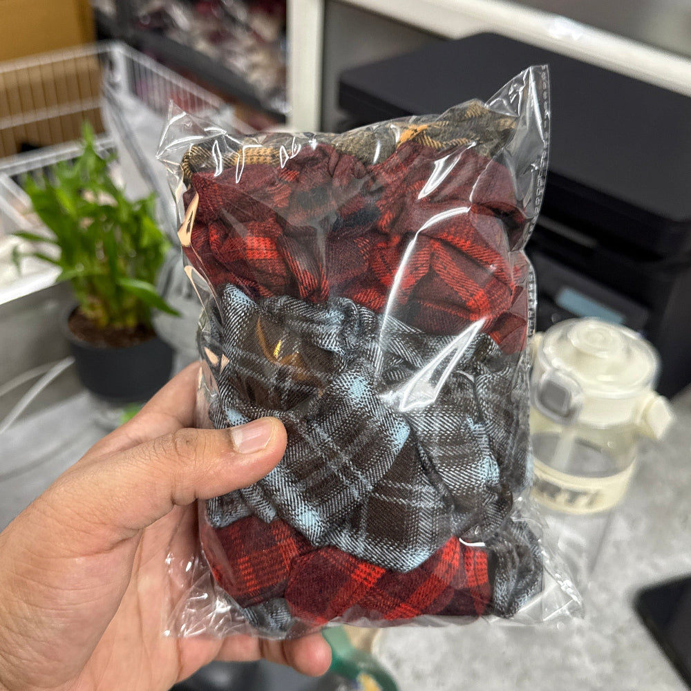 Classic Checkered Scrunchie (1Dz) - UBKWS2497