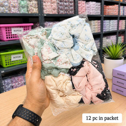 XL Dual tone pearl scrunchies (1Dz) - UBKWS4200