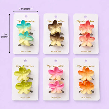 Korean flower matt hair claws (1Dz) - UBKWS2974