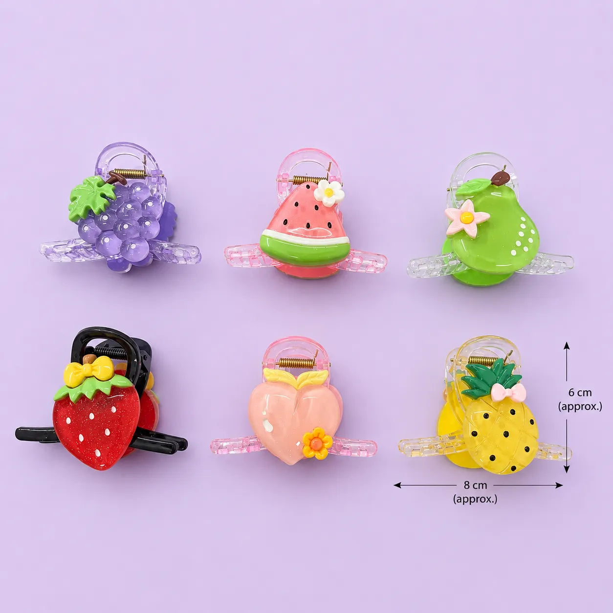 Korean Fruit hair claw (1Dz) - UBKWS2874